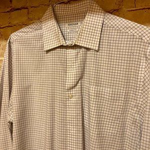 HAGGAR MEN'S SHIRT SIZE 34 LONG SLEEVE